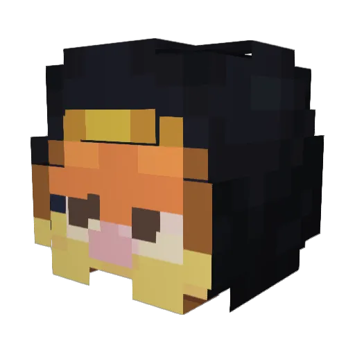 Fluxxisme Minecraft avatar head, 3D render