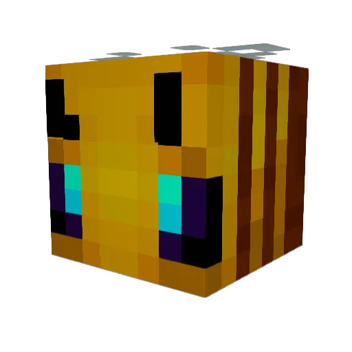 FluzzBeey Minecraft avatar head, 3D render