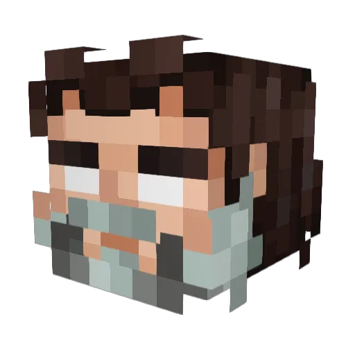 Flwer_Boy Minecraft avatar head, 3D render