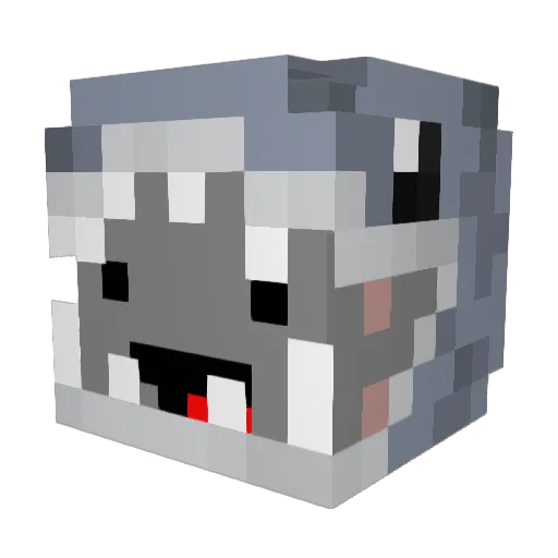 Flxssy Minecraft avatar head, 3D render