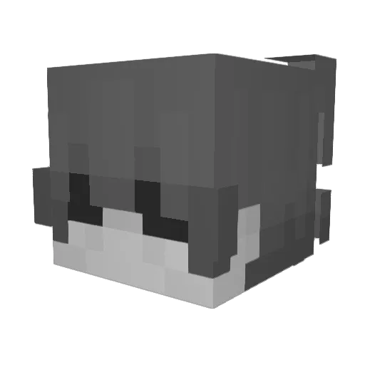 Flxzy Minecraft avatar head, 3D render