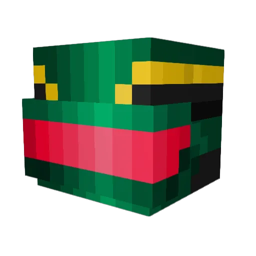 Fly550 Minecraft avatar head, 3D render