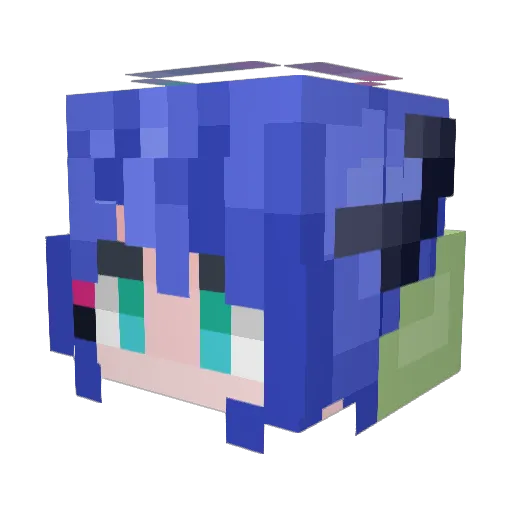 FlyCreepers Minecraft avatar head, 3D render