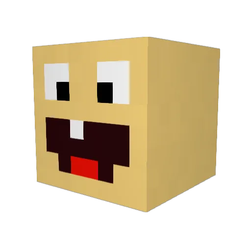 FlyGamer_xD Minecraft avatar head, 3D render