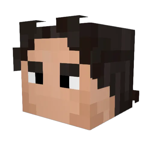 FlyKey10 Minecraft avatar head, 3D render
