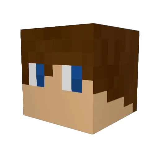 FlyKitesYou Minecraft avatar head, 3D render