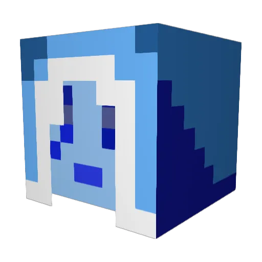 FlySparkie Minecraft avatar head, 3D render