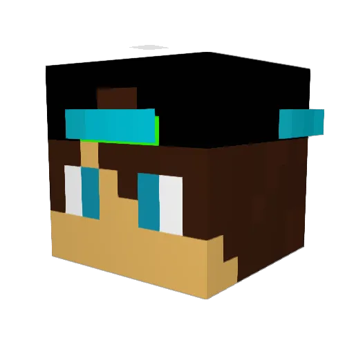 FlyTec Minecraft avatar head, 3D render
