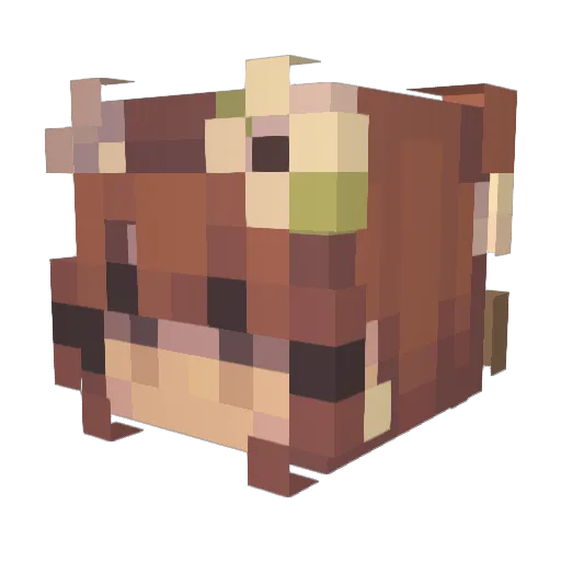 FlyWing114 Minecraft avatar head, 3D render