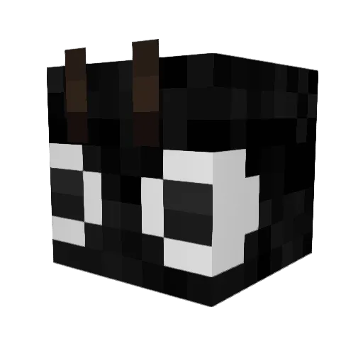FlyWithEyes Minecraft avatar head, 3D render