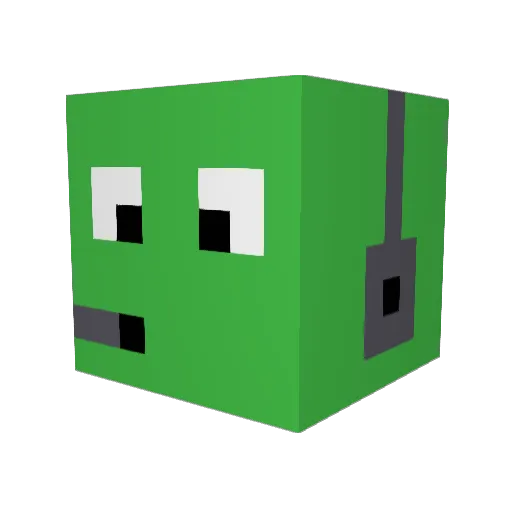 Fly_About Minecraft avatar head, 3D render