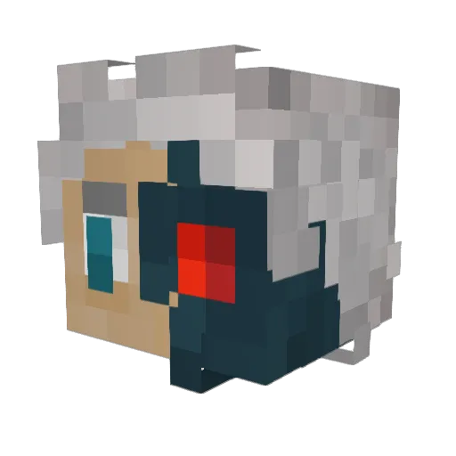 Fly_Man_1 Minecraft avatar head, 3D render