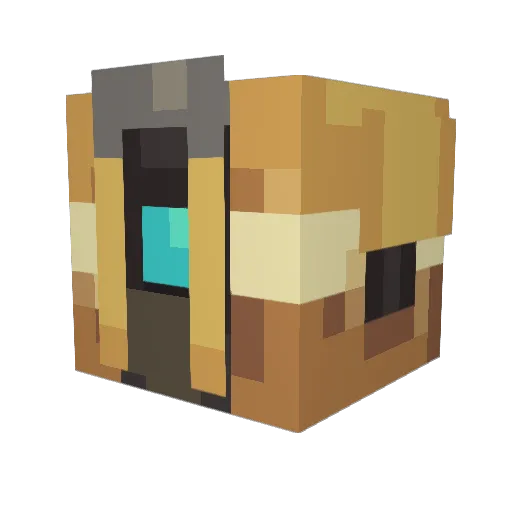 Flyconder Minecraft avatar head, 3D render
