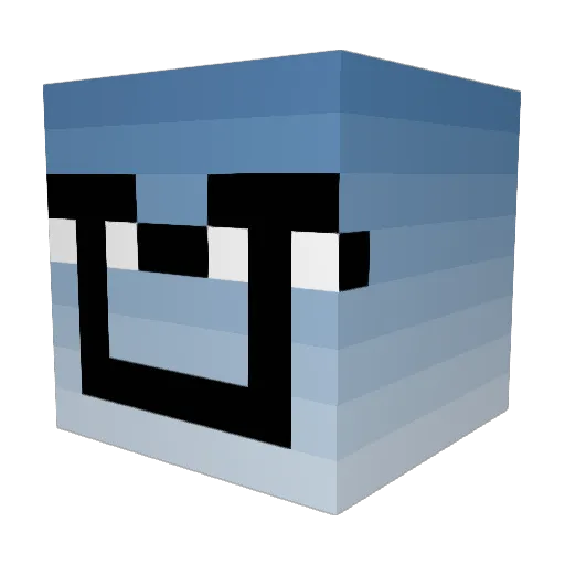 Flyde Minecraft avatar head, 3D render