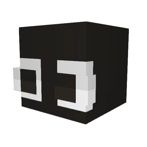 Flydent Minecraft avatar head, 3D render