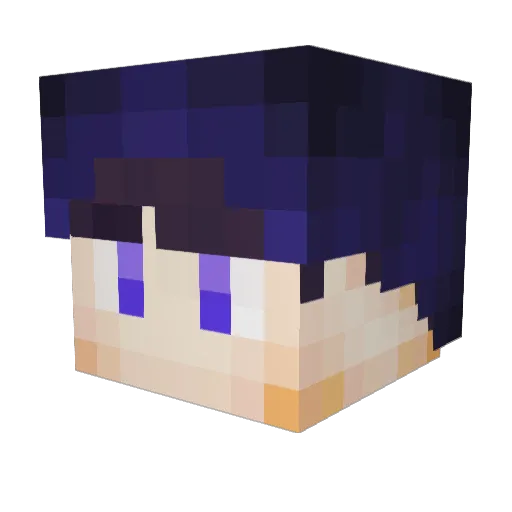 Flyence Minecraft avatar head, 3D render