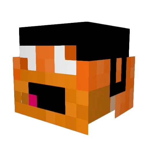 Flyerlynx Minecraft avatar head, 3D render
