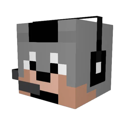 Flyerman Minecraft avatar head, 3D render