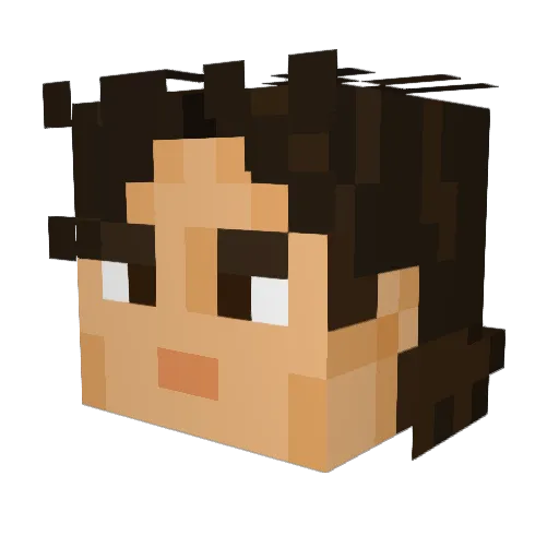 Flyffytrucker79 Minecraft avatar head, 3D render