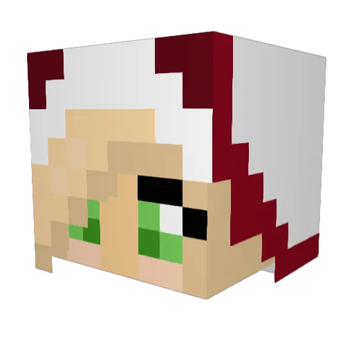 Flyght Minecraft avatar head, 3D render