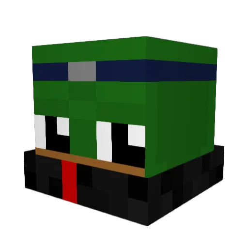 Flyhopper Minecraft avatar head, 3D render