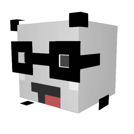 Flyiing_Panda Minecraft avatar head, 3D render