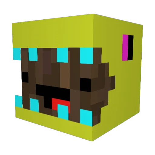 FlyinTrees Minecraft avatar head, 3D render