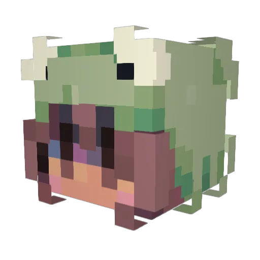 FlyingAlien Minecraft avatar head, 3D render