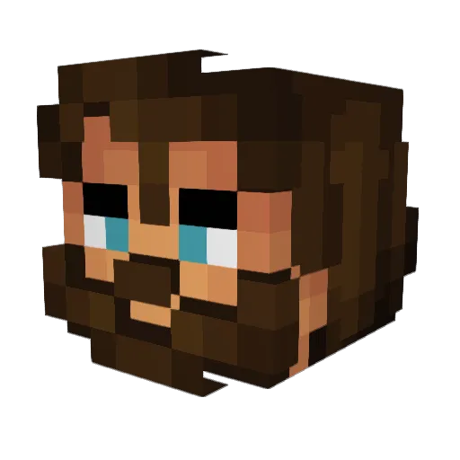 FlyingBeav Minecraft avatar head, 3D render