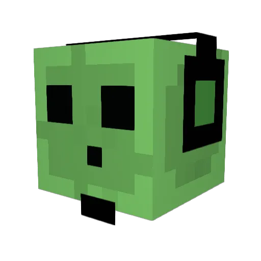 FlyingBook Minecraft avatar head, 3D render