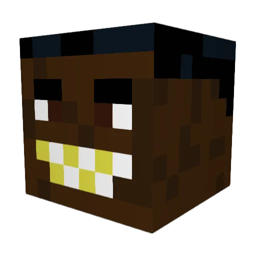 FlyingEmcuk Minecraft avatar head, 3D render