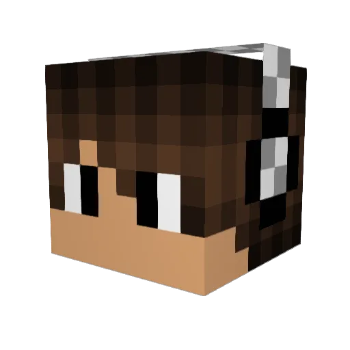 FlyingFeather Minecraft avatar head, 3D render