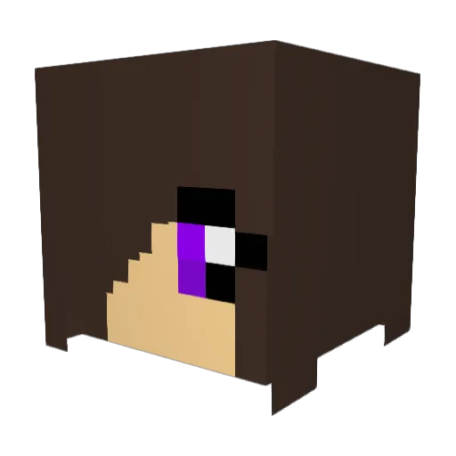 FlyingFlash Minecraft avatar head, 3D render