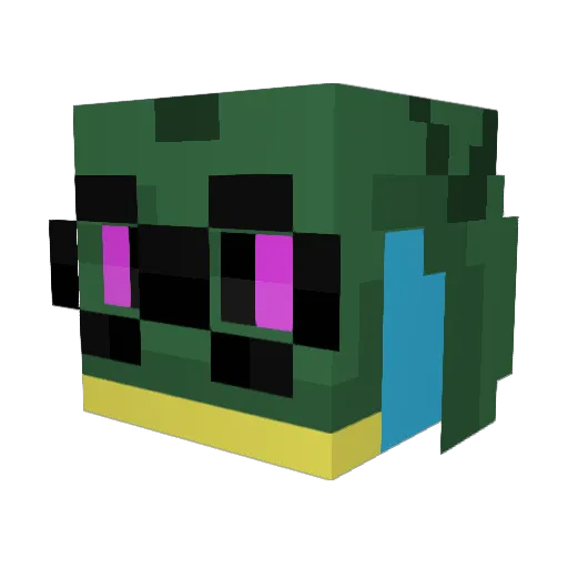 FlyingMeatbal Minecraft avatar head, 3D render