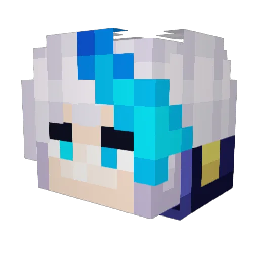 FlyingRubberDuck Minecraft avatar head, 3D render
