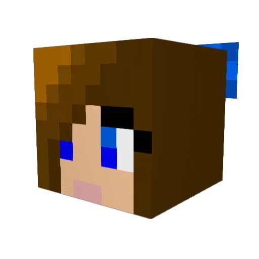 FlyingV0421 Minecraft avatar head, 3D render