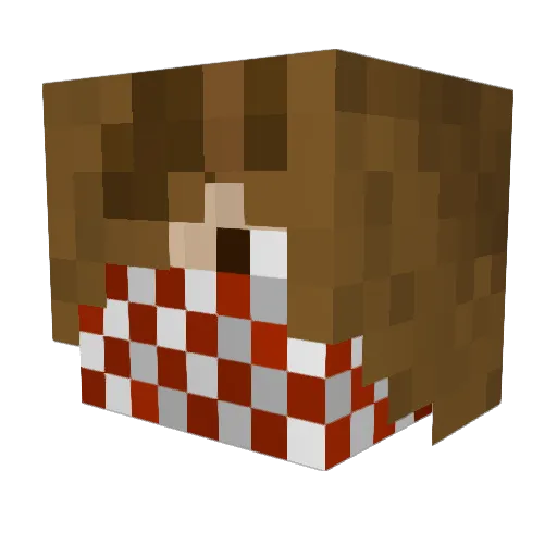 Flying_Brick Minecraft avatar head, 3D render