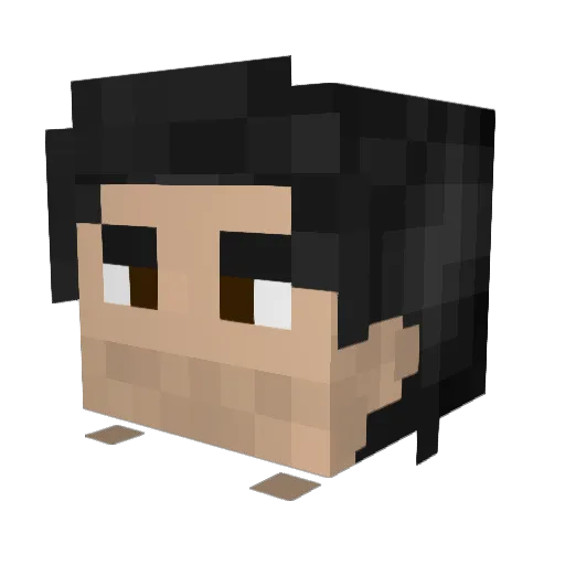 Flying_Marcel Minecraft avatar head, 3D render