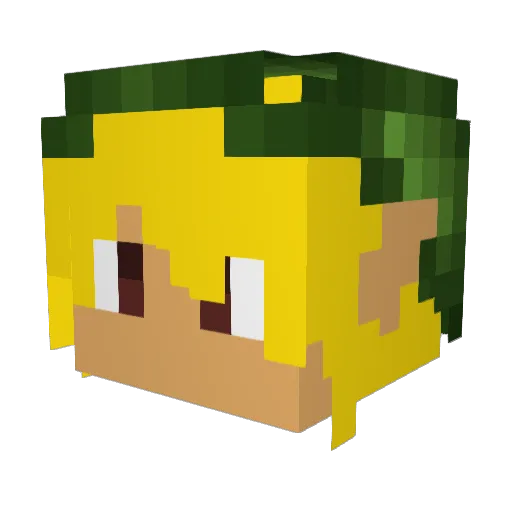 Flying_Nandu Minecraft avatar head, 3D render