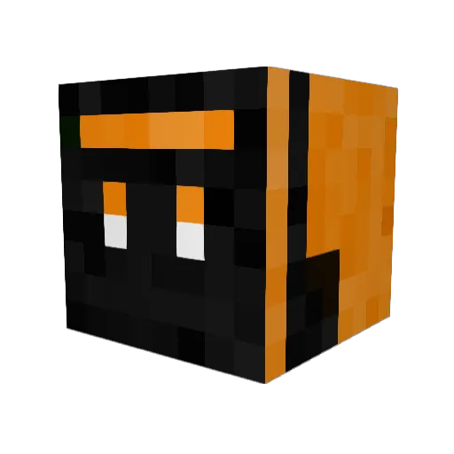 Flying_W Minecraft avatar head, 3D render