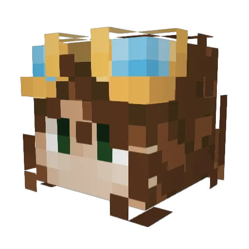 Flyinglambikin Minecraft avatar head, 3D render