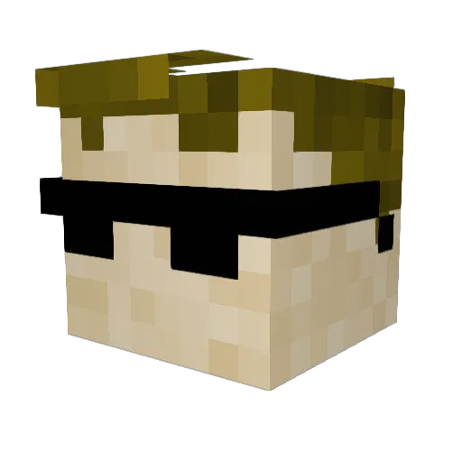 Flyingmonday Minecraft avatar head, 3D render