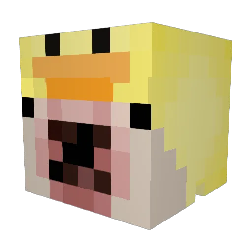 Flyingsushicat Minecraft avatar head, 3D render