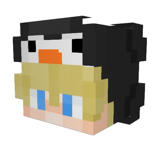 Flyingten92 Minecraft avatar head, 3D render