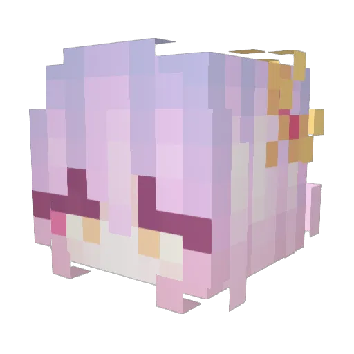 Flyisposible Minecraft avatar head, 3D render