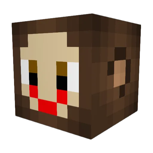 FlykTt Minecraft avatar head, 3D render