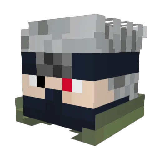 FlylowMC Minecraft avatar head, 3D render