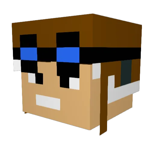 FlynFUK Minecraft avatar head, 3D render