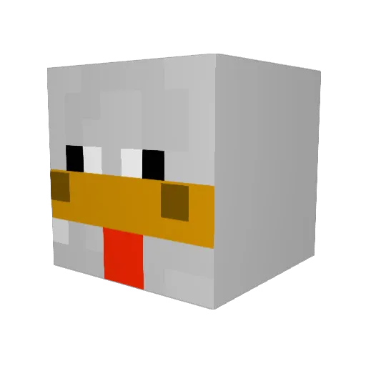 Flyng2HI Minecraft avatar head, 3D render