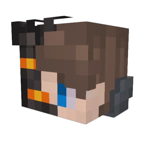 Flynnal Minecraft avatar head, 3D render